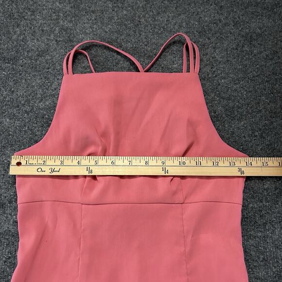 VINTAGE Y2k Rampage Dress Size 3 Pink Straps Eyelets Barbie Summer Bodycon7 - Picture 12 of 15